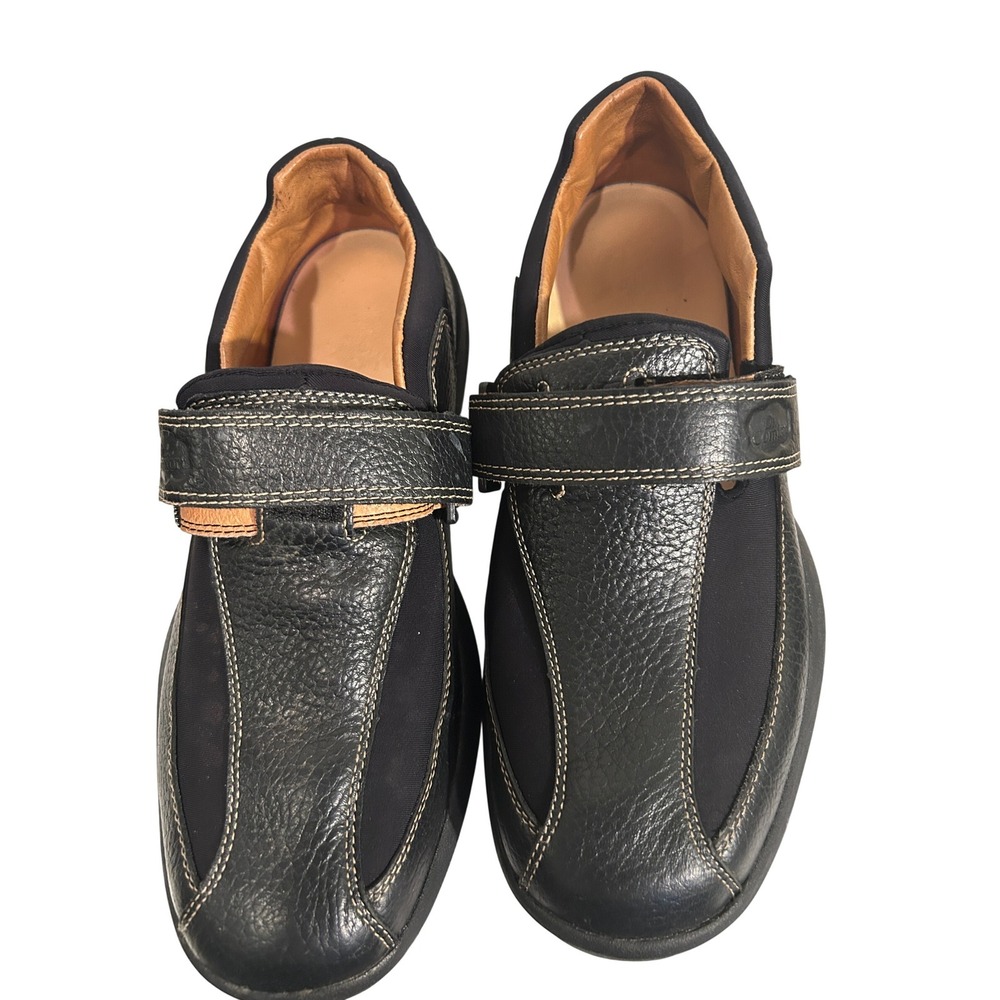 Dr. Comfort Douglas 6610 Men's Size 9.5 Black Leather Lycra Casual